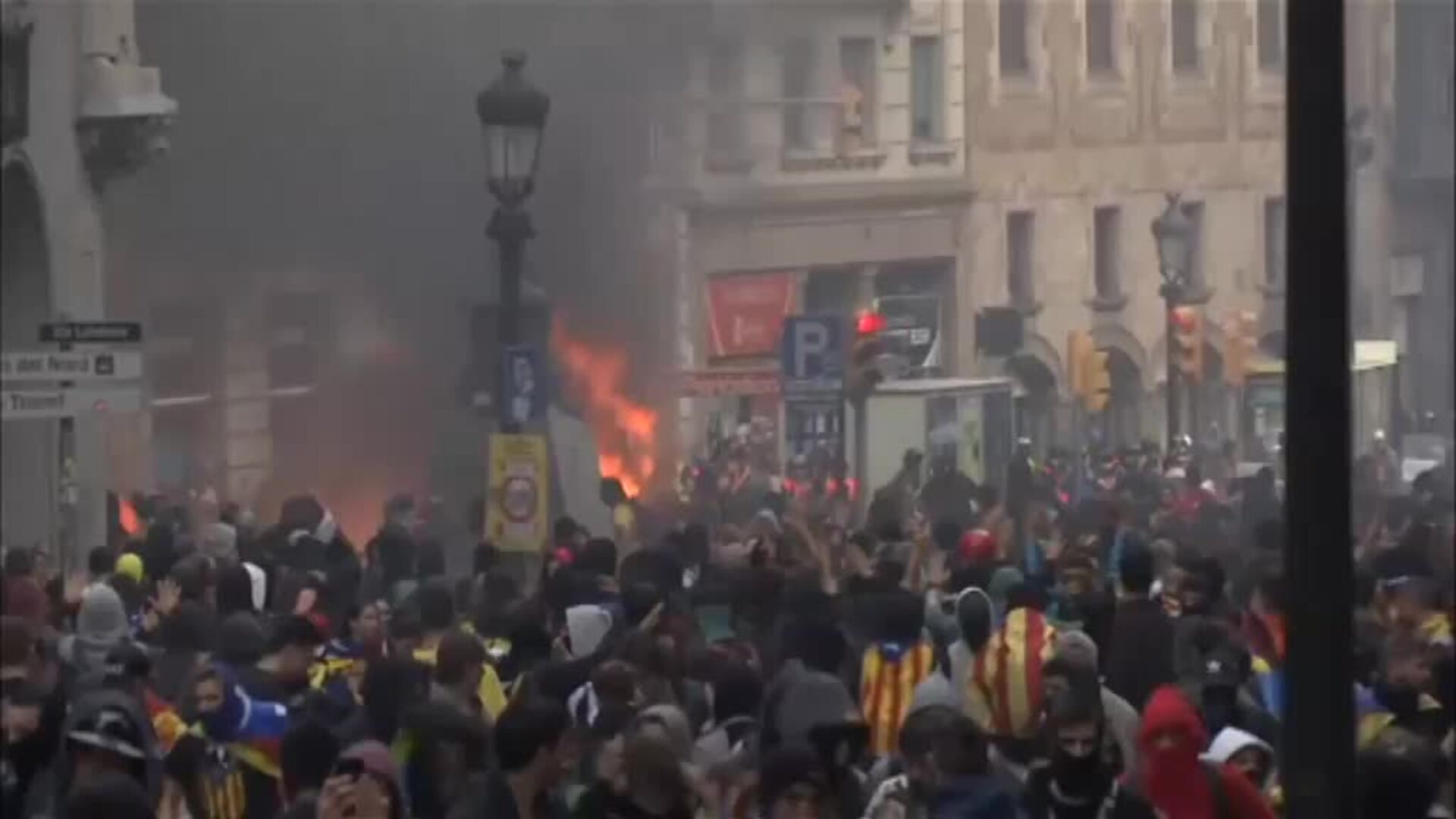 Quinta jornada de disturbios en Cataluña tras la sentencia del procés
