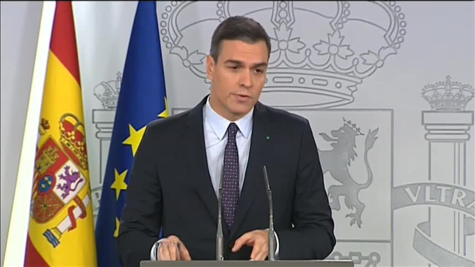 Sánchez: &quot;Es un encargo que asumo con honor y responsabilidad y con una enorme gratitud al conjunto del pueblo español&quot;
