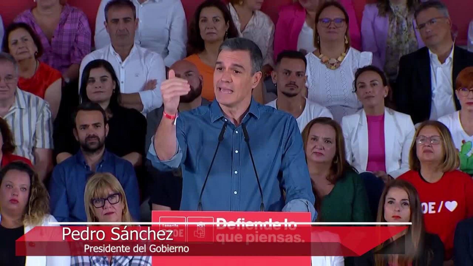 El presidente del Gobierno en un acto electoral en Tenerife