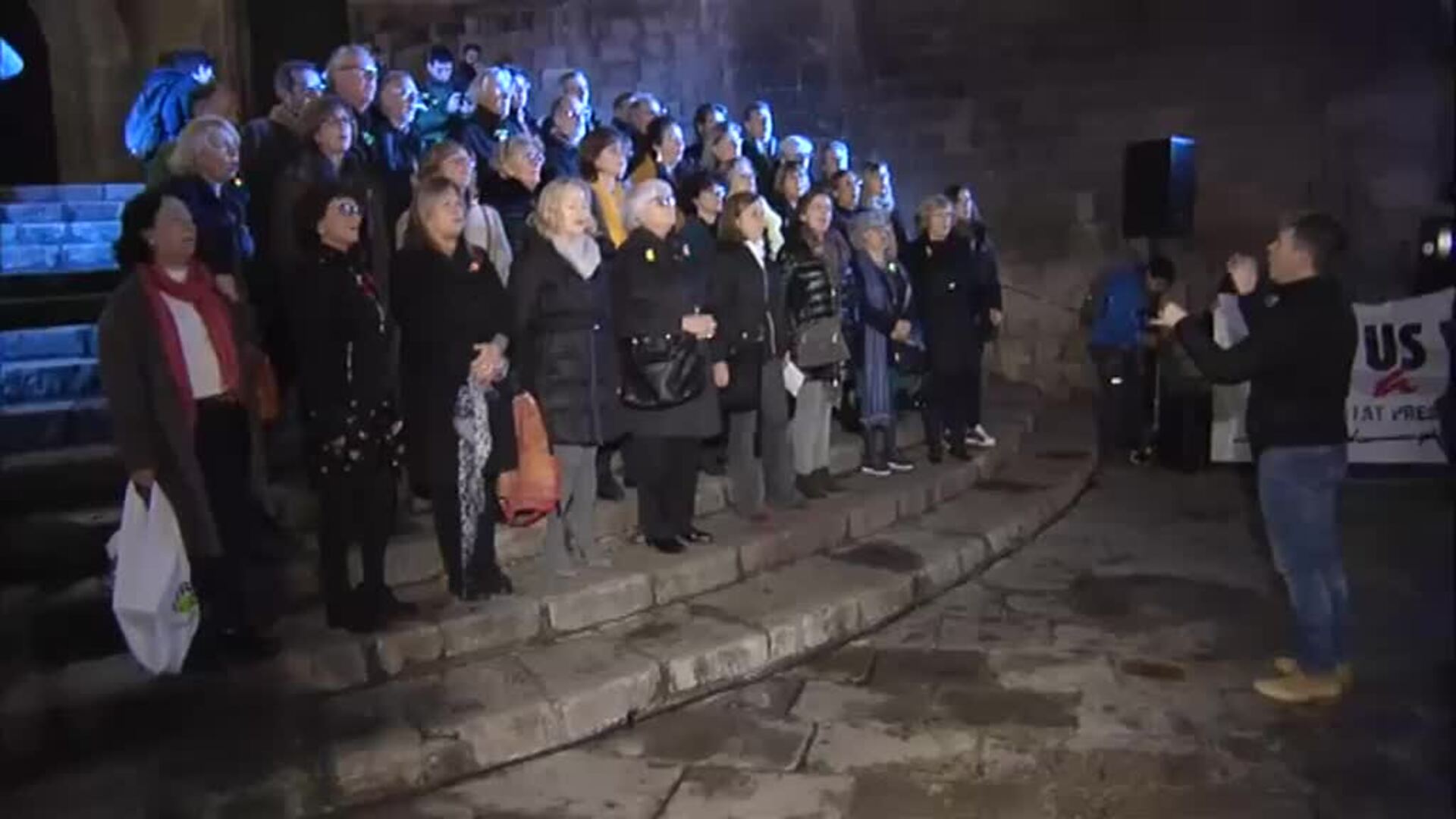 Miles de antorchas iluminan Barcelona por los políticos presos independentistas