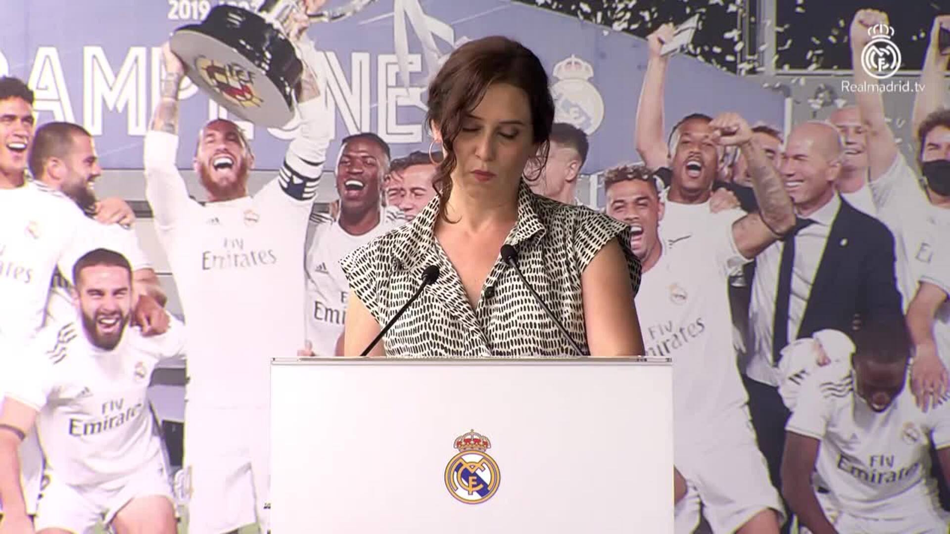 Ayuso: &quot;Habéis demostrado estar a la altura&quot;