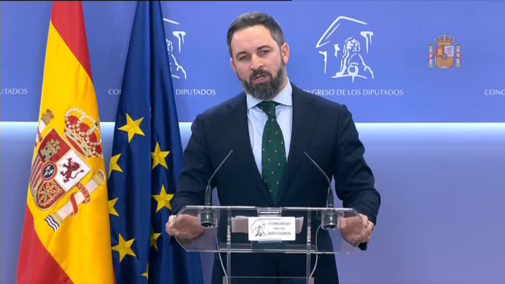 Abascal transmite al rey el rechazo de VOX a una &quot;hipotética&quot; investidura de Pedro Sánchez