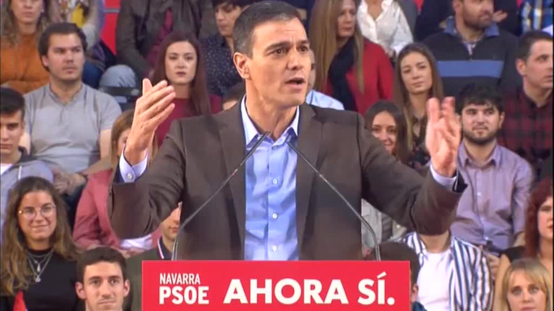 Sánchez crítica el &quot;nivel&quot; de sus adversarios políticos