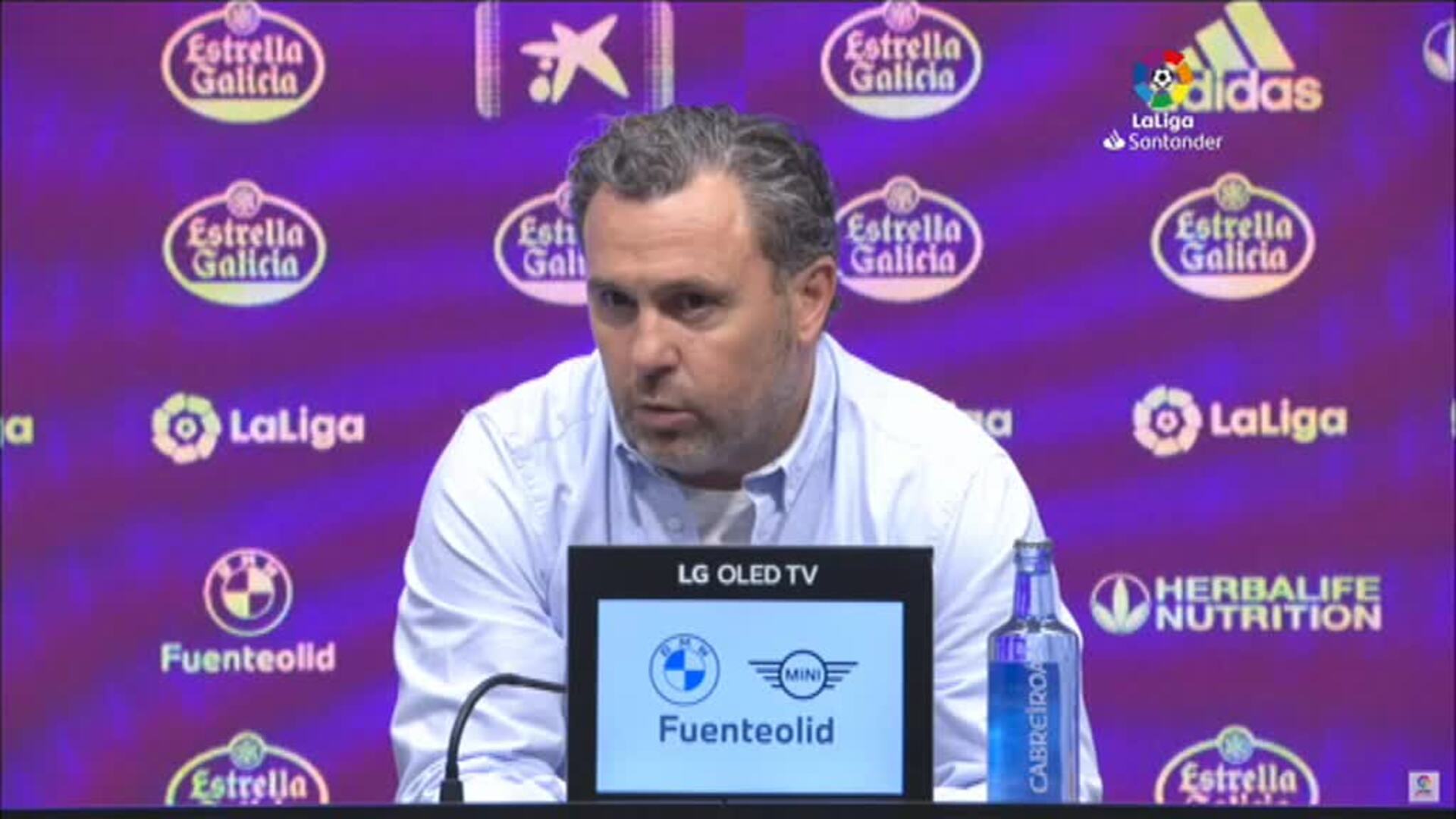 El entrenador del Valladolid: &quot;Todos somos culpables del descenso&quot;