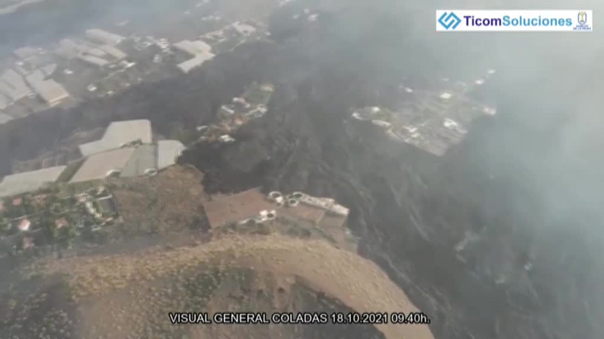 Las colas del volcán de La Palma están estables y lentas