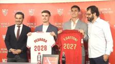 El Sevilla presenta a Pedrosa y Gattoni a la vez