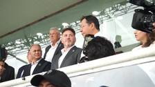 Arce y Domínguez inspeccionan obras en el estadio que acogerá la final de la Sudamericana