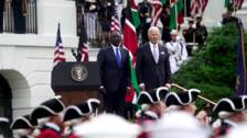 Joe Biden recibe con honores al presidente de Kenia, William Ruto