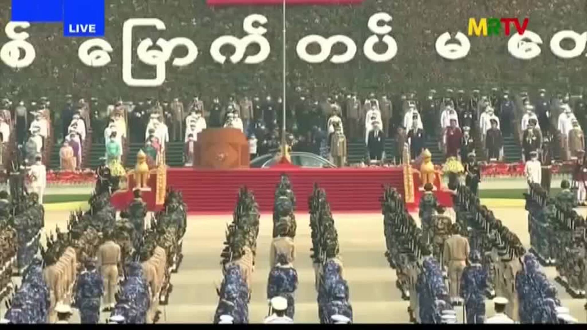 La Junta militar de Myanmar promete elecciones durante un desfile de las Fuerzas Armadas
