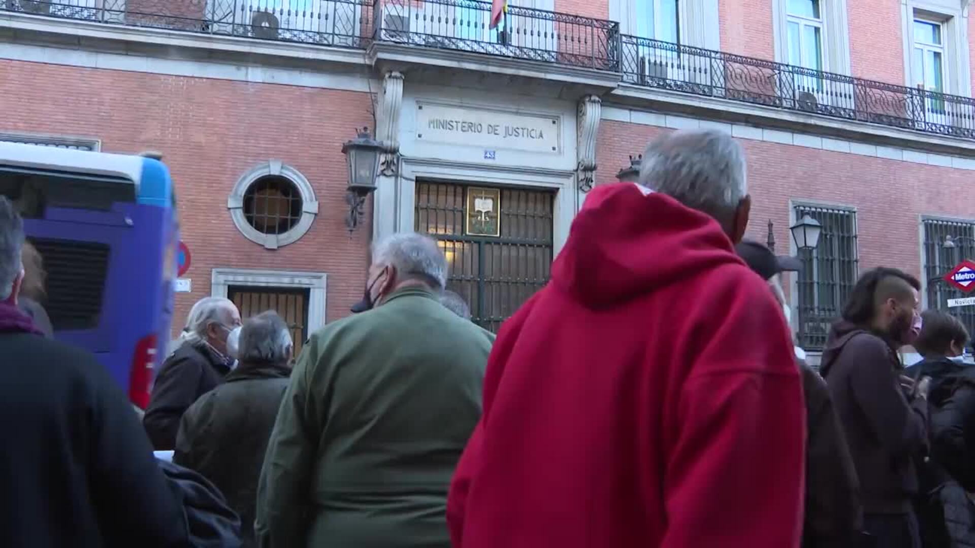 Concentración frente al Ministerio de Justicia en apoyo a Pablo Hasél