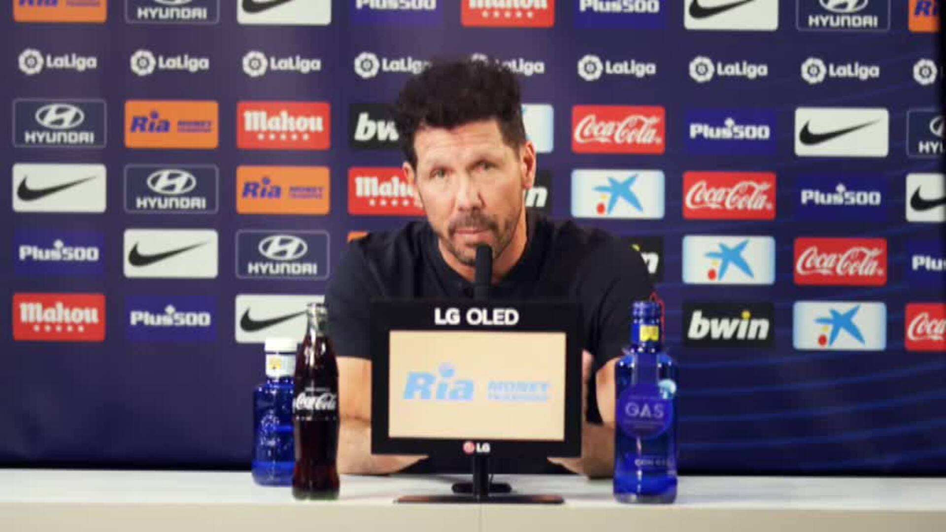Simeone asegura que lo más difícil para un entrenador es &quot;manejar las emociones&quot; de los futbolistas