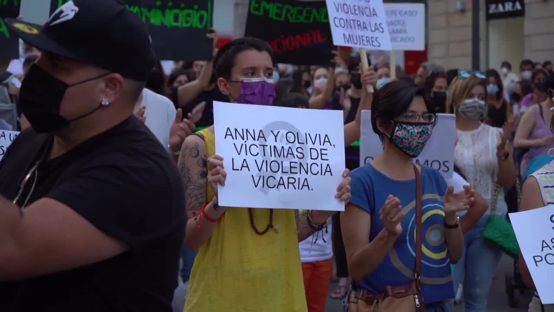 Feministas se concentran por Anna y Olivia contra &quot;violencia vicaria&quot;
