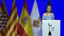 Primeras palabras en catalán de la infanta Leonor en los Premios Princesa de Girona