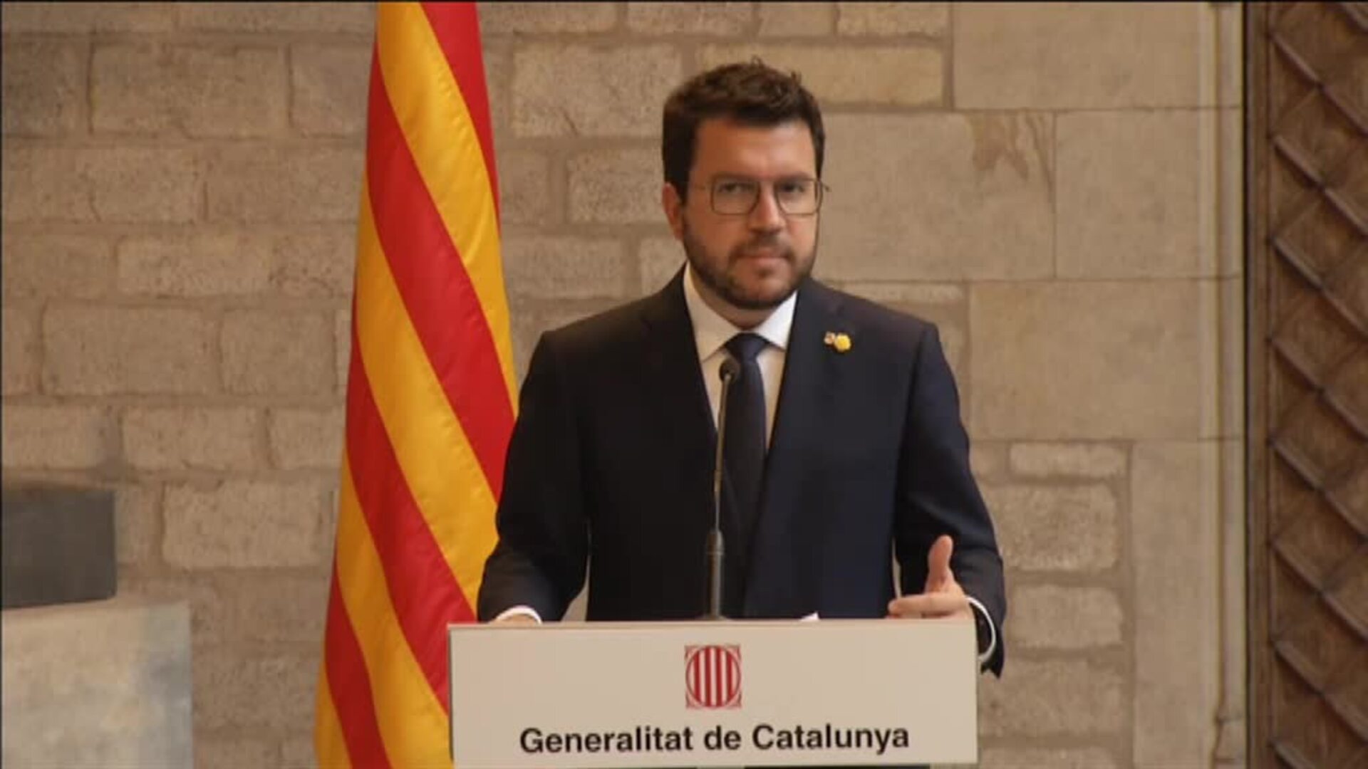 Pere Aragonés: &quot;Iremos con toda la claridad para defender el referéndum, la autodeterminación y la amnistía&quot;