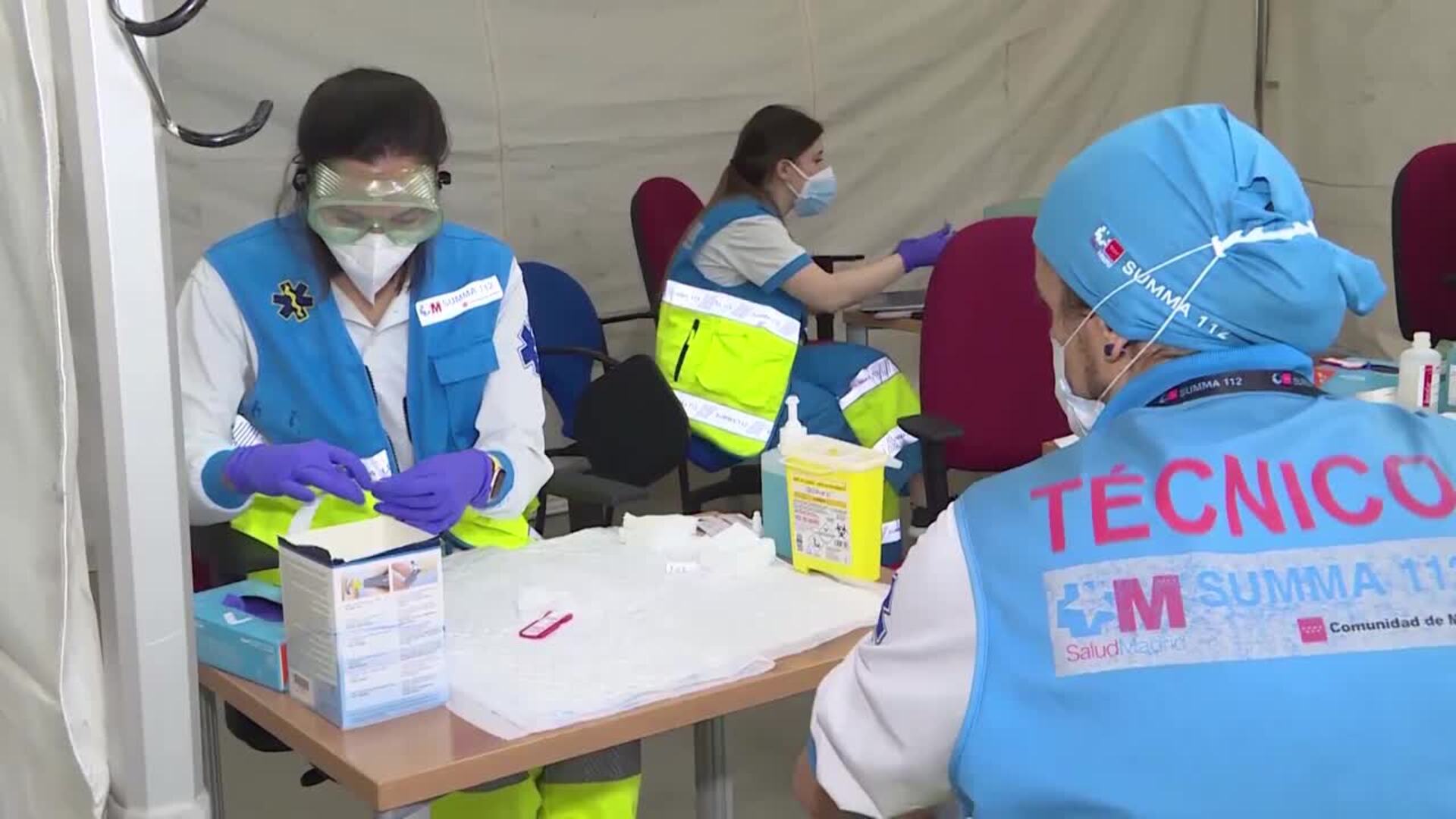 Comunidad de Madrid realiza tests a profesionales del SERMAS