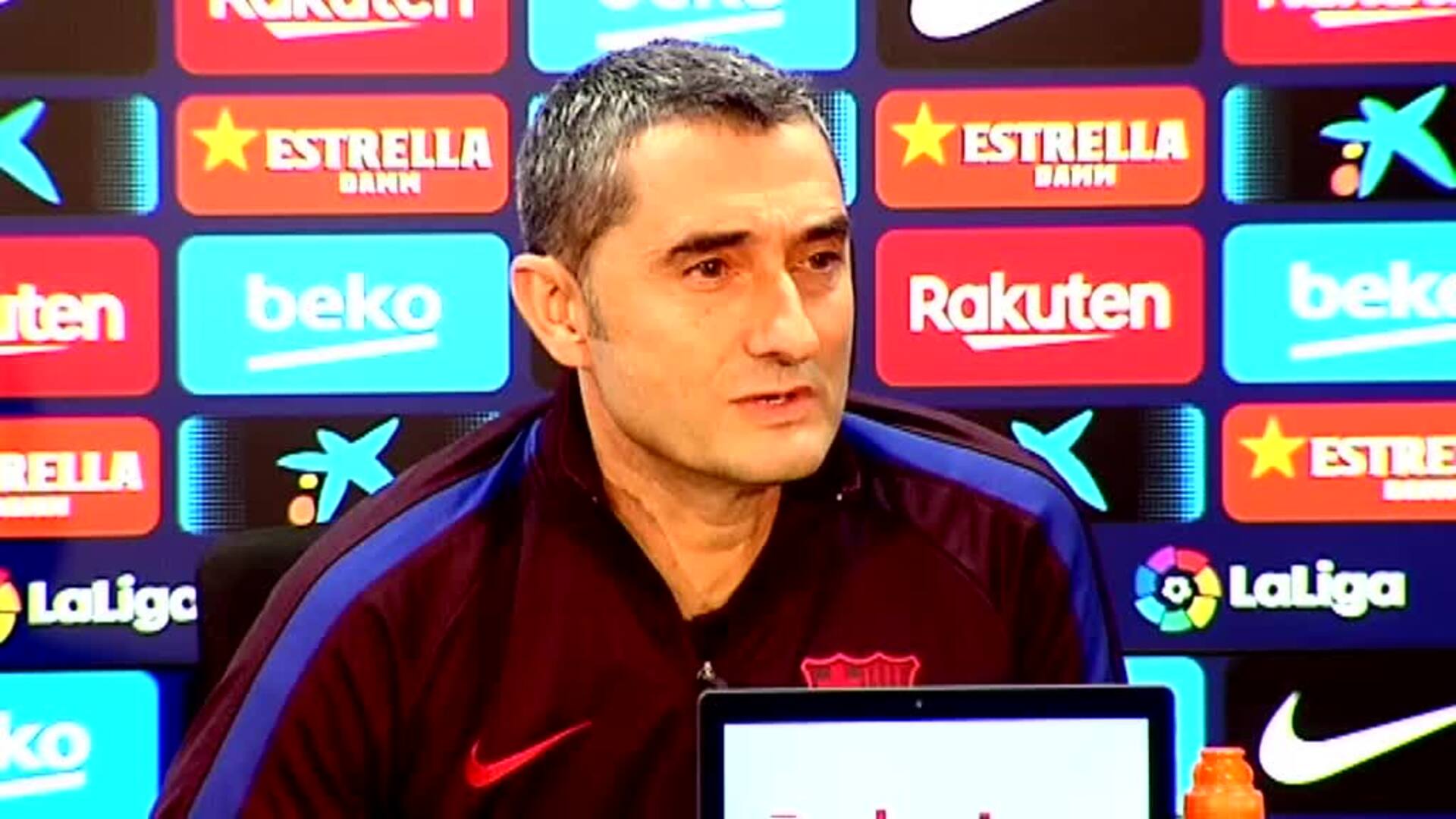 Valverde: &quot;Tengo la suerte de decir que he entrenado a Messi&quot;