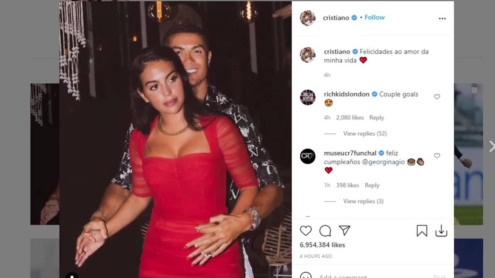 Georgina cumple 27 años y Cristiano felicita al &quot;amor de su vida&quot;