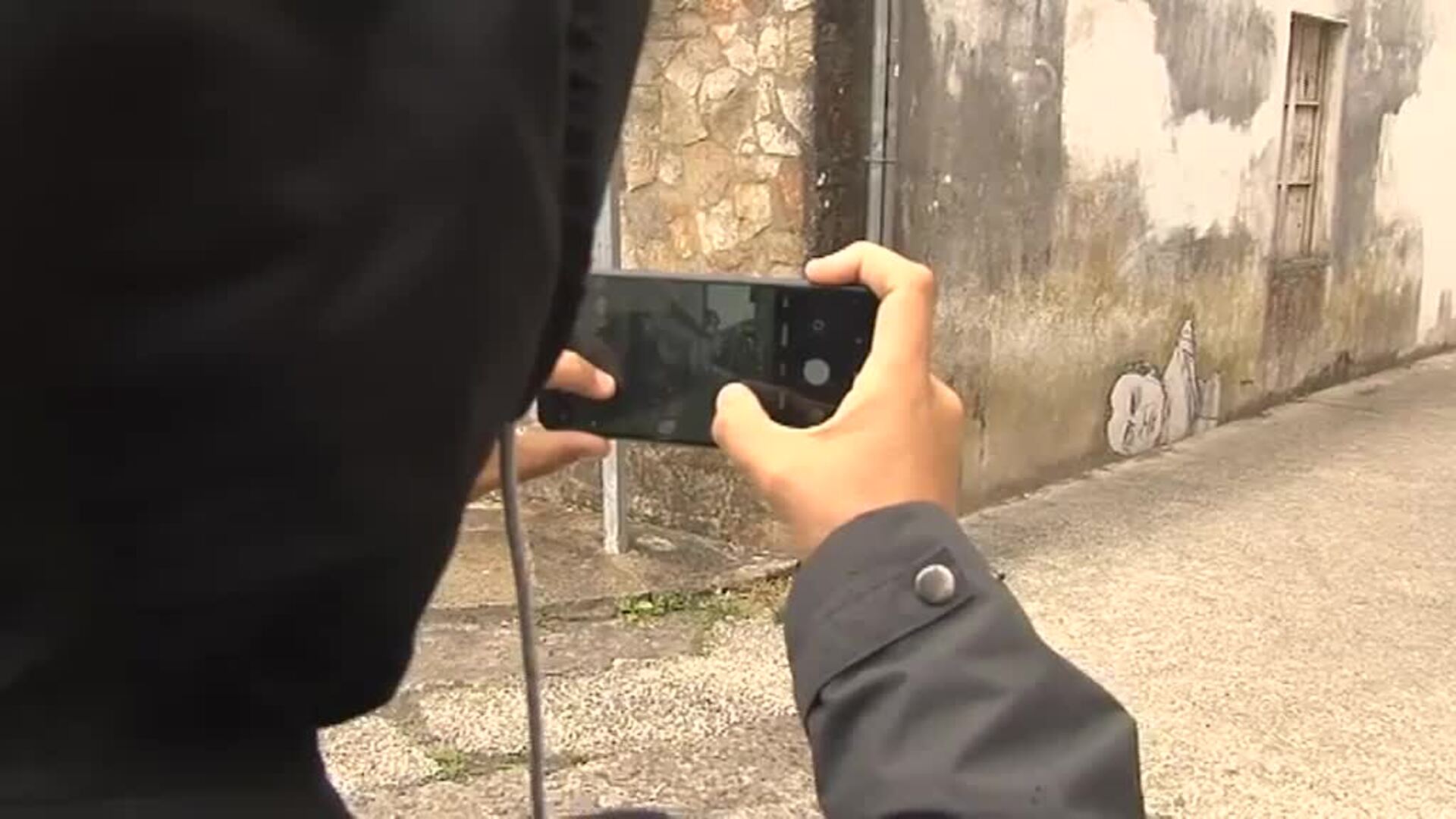 Aparece un grafiti del rey emérito en Santiago de Compostela