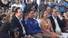 El astronauta Frank Rubio comparte su experiencia con niños y jóvenes de El Salvador