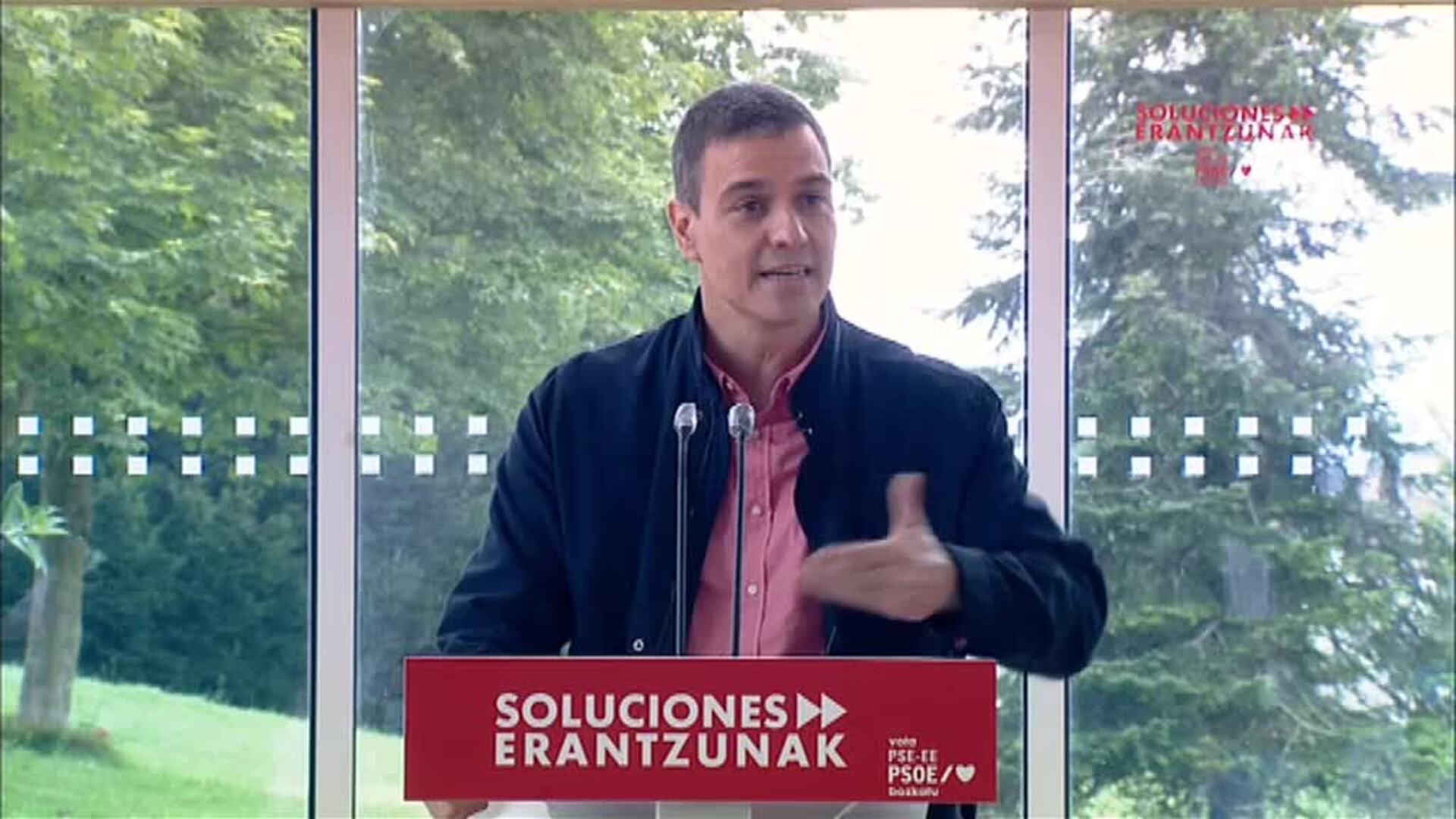 Sánchez recuerda a Pedro Zerolo en el Día del Orgullo durante un mitin en San Sebastián
