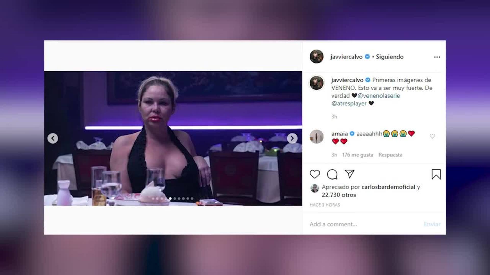 Javier Calvo comparte nuevas imágenes de la serie &#039;Veneno&#039;