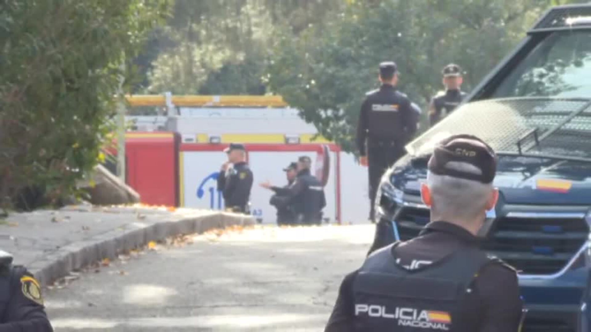 Imagen de archivo de la Policía Nacional en la Embajada de Ucrania tras el envío de cartas bomba