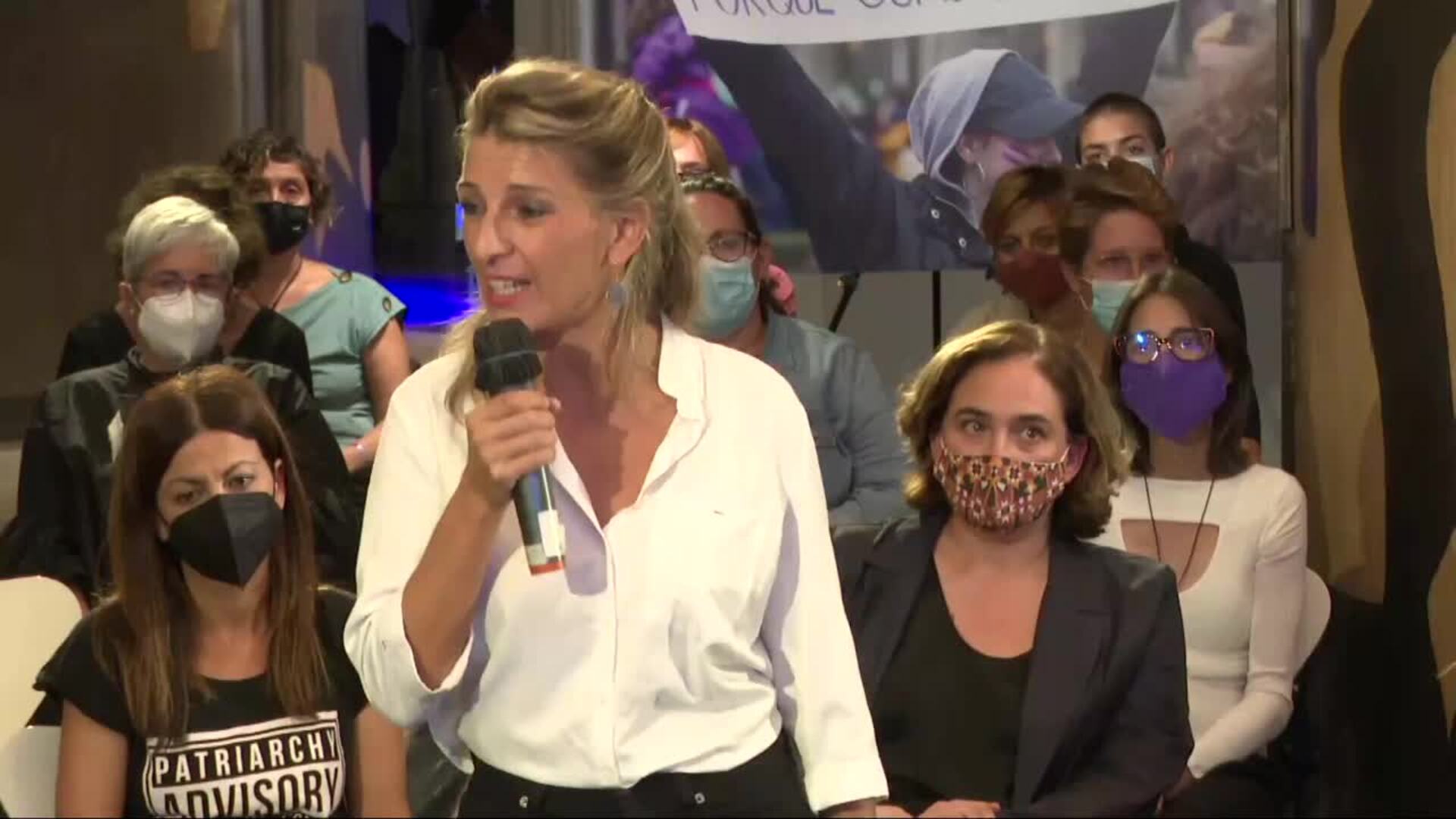 Yolanda Díaz asegura que no hay nada más feminista que subir el SMI y pensiones