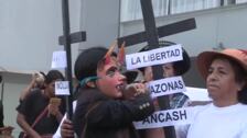Peruanos afectados por metales pesados protestan en Lima para exigir presupuesto y atención médica
