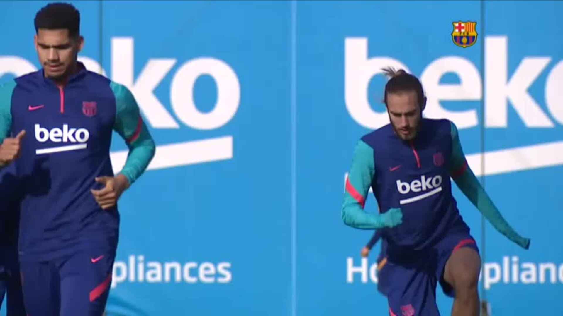 Sesión de recuperación en el Barça