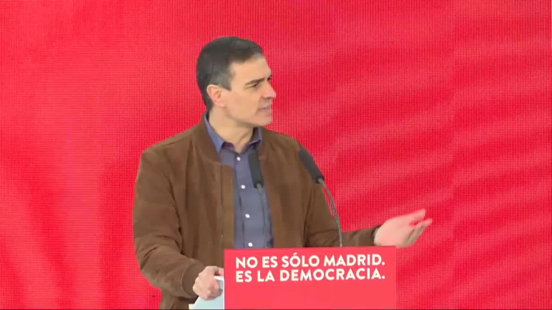 Sánchez llama a &quot;frenar la amenaza extremista de la ultraderecha&quot;