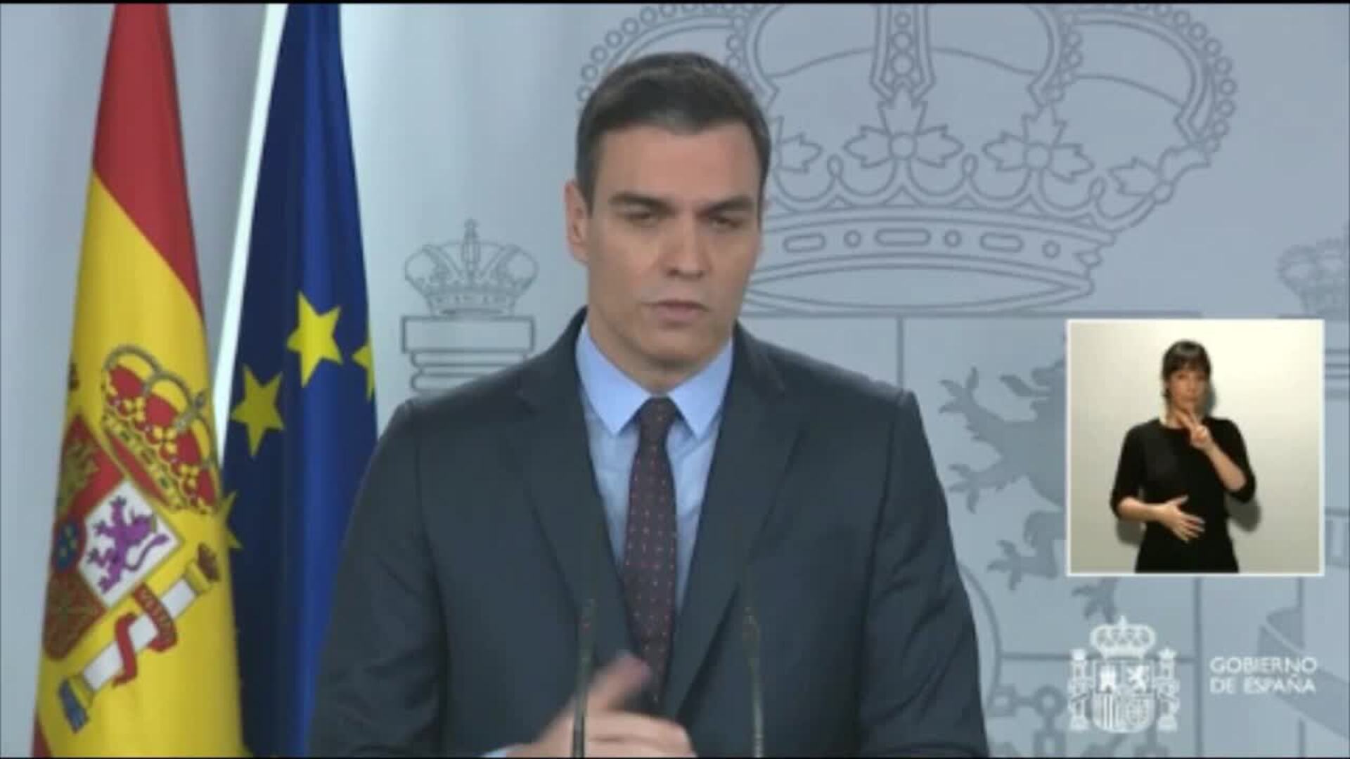 Sánchez ve que &quot;llegarán días muy duros&quot; por el coronavirus