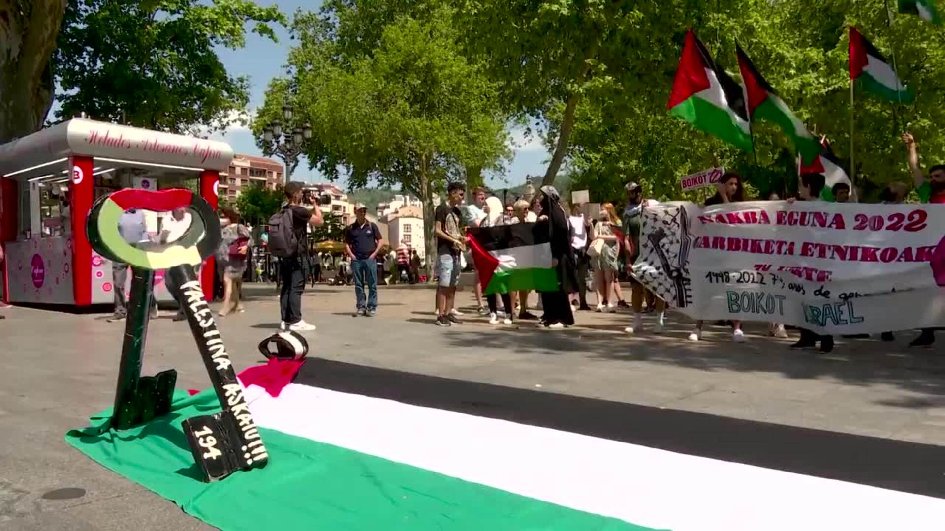 Decenas de personas conmemoran en Bilbao el Día de la Nakba en apoyo a Palestina