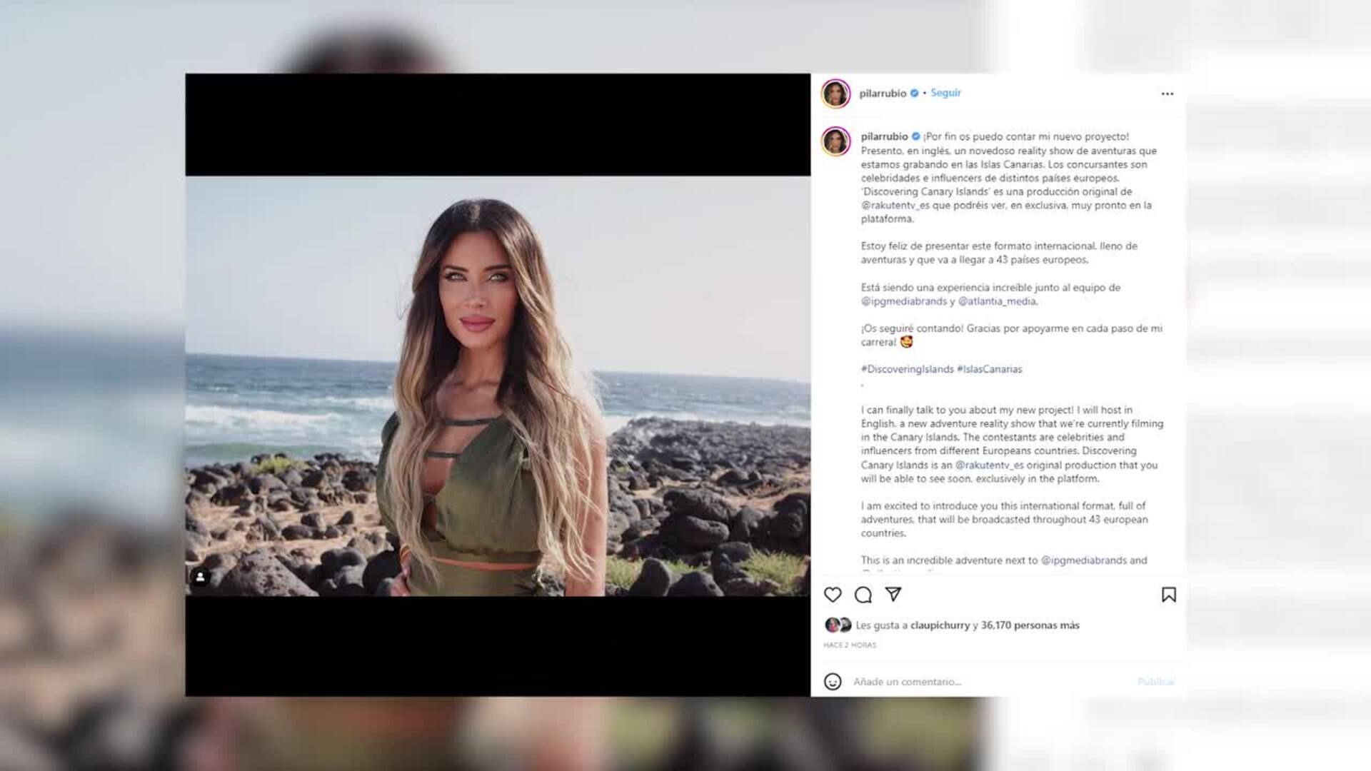 Pilar Rubio anuncia su nuevo proyecto profesional en las Islas Canarias