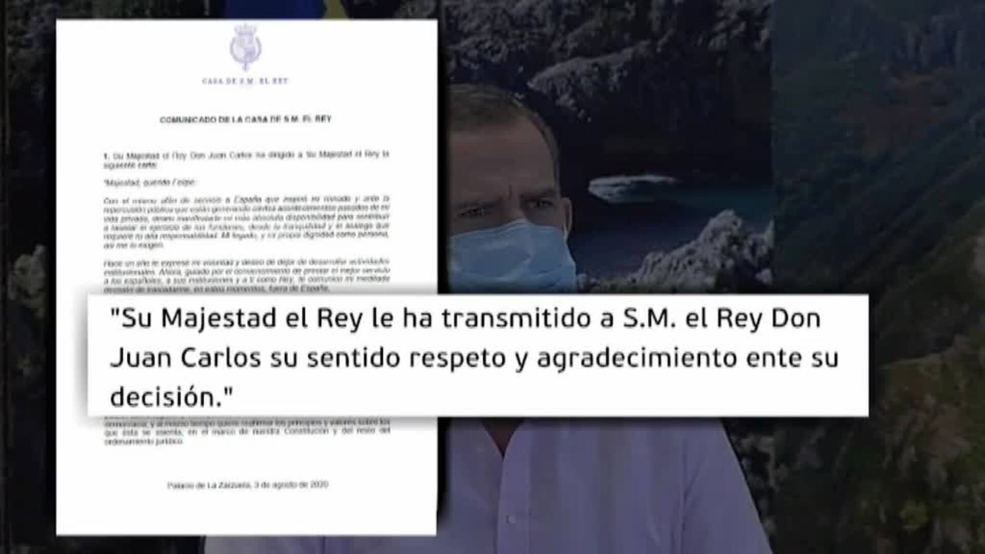 El rey emérito no dice en su comunicado en qué país va a fijar su residencia