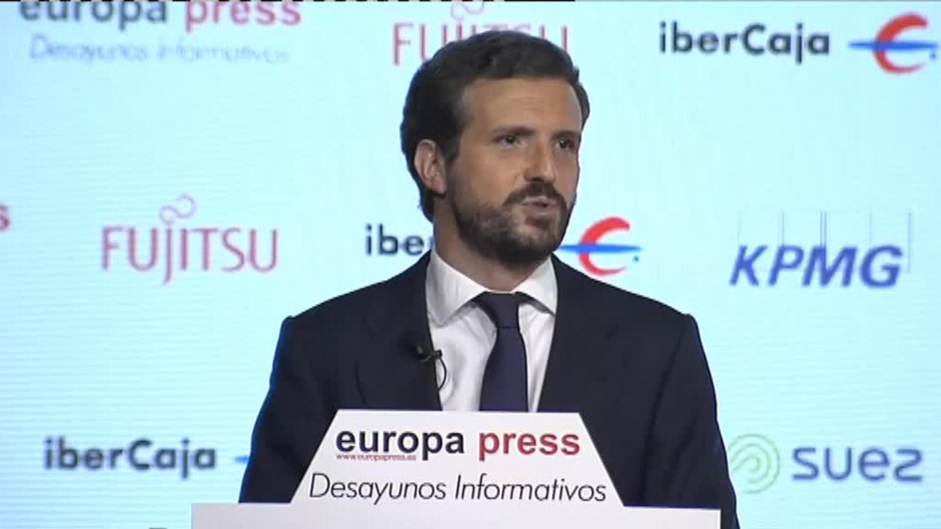 Casado sobre la manifestación de Colón: &quot;Lo que me daría vergüenza es tener fotos con Bildu&quot;