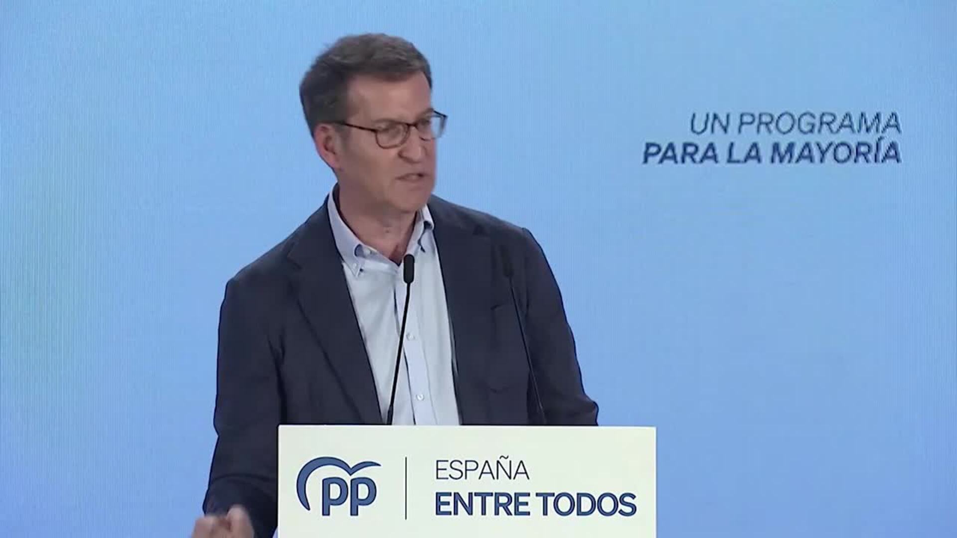 Pedro Sánchez, Alberto Núñez-Feijóo, Yolanda Díaz y Santiago Abascal