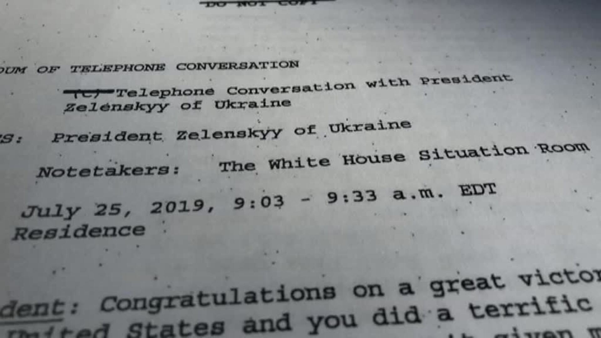 La Casa Blanca intentó bloquear el acceso a la conversación entre Trump y el presidente de Ucrania