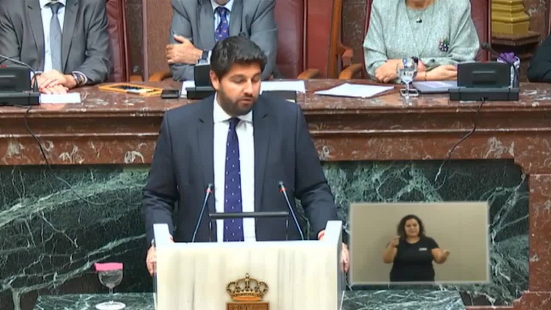 López Miras asegura un gobierno de &quot;trabajo, esfuerzo y diálogo&quot;