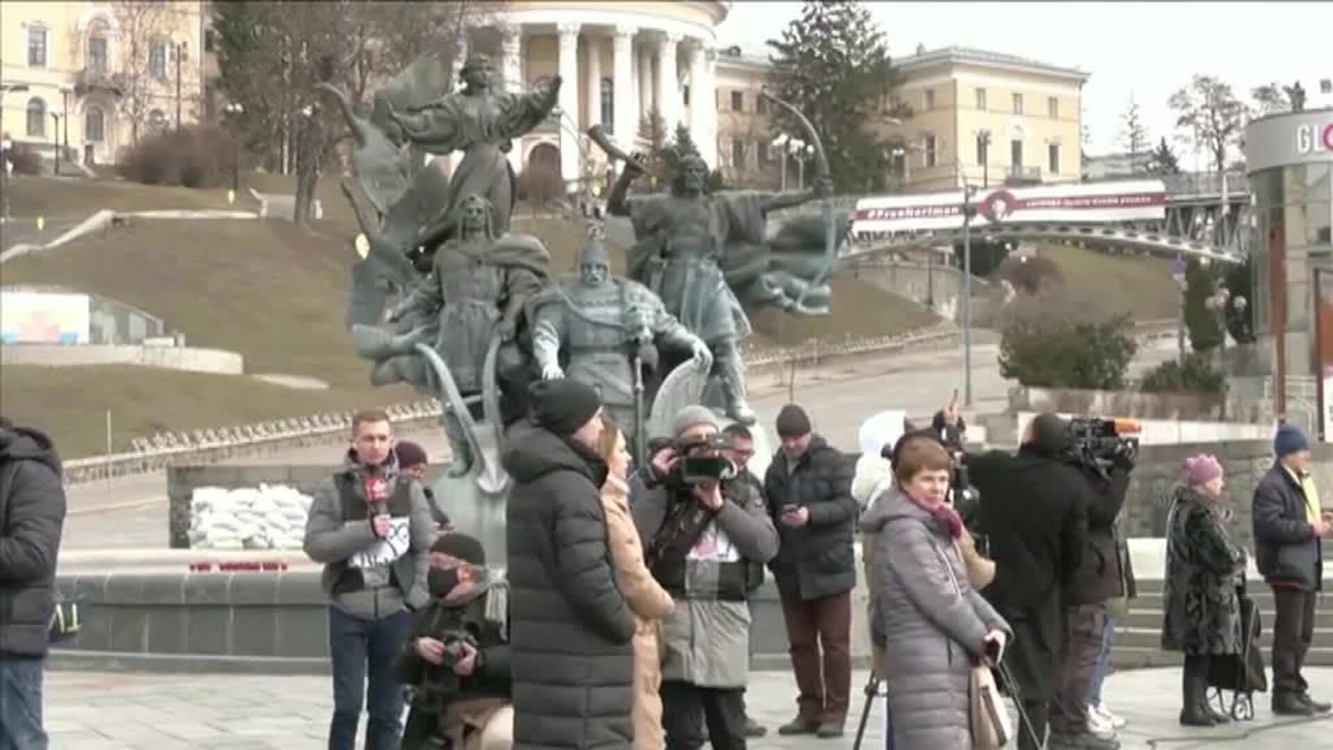 La Orquesta Sinfónica de Kiev interpreta el Himno de la Alegría en la Plaza Maidan