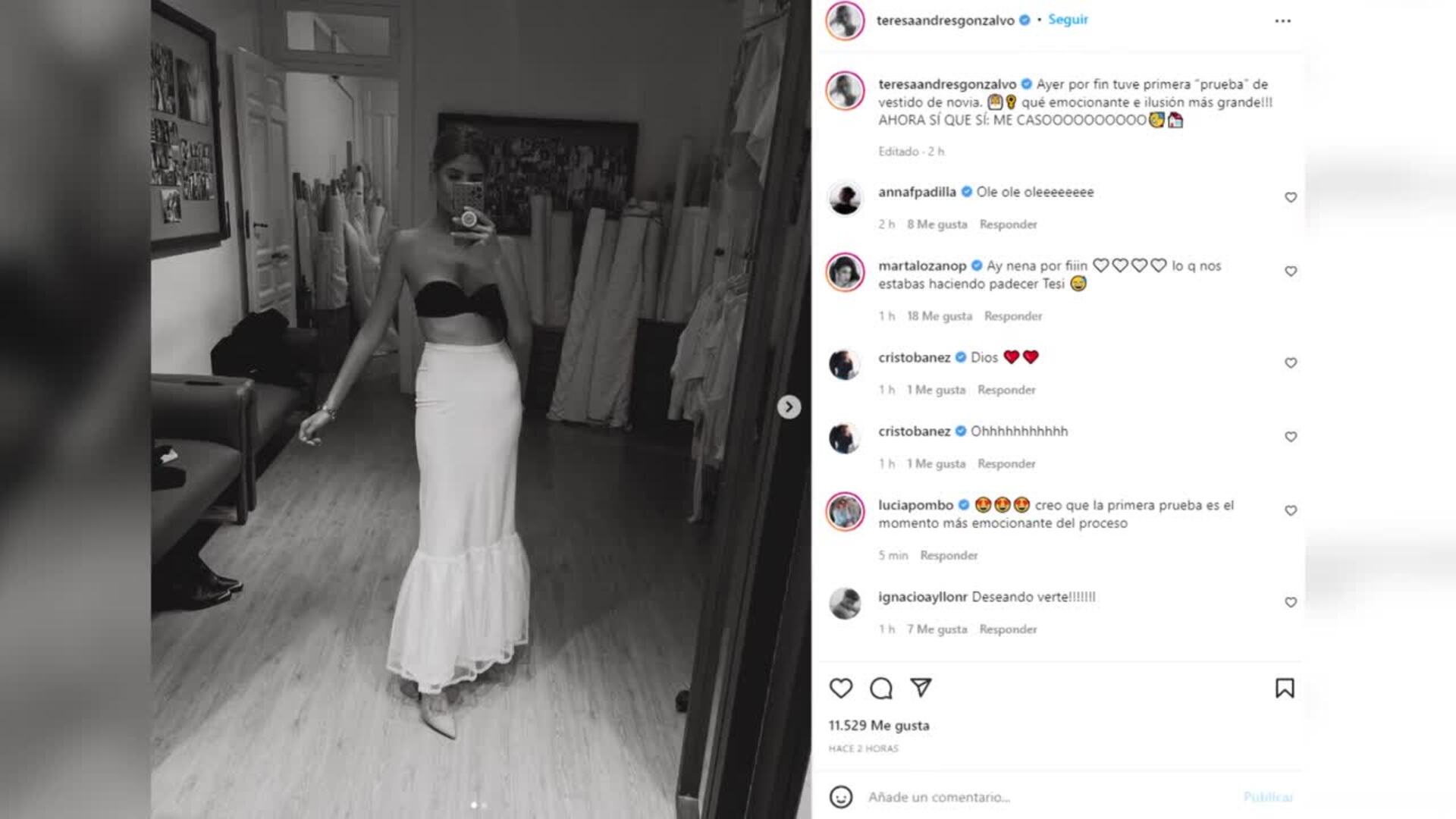 Teresa Andrés ya ha comenzado con los preparativos de su boda