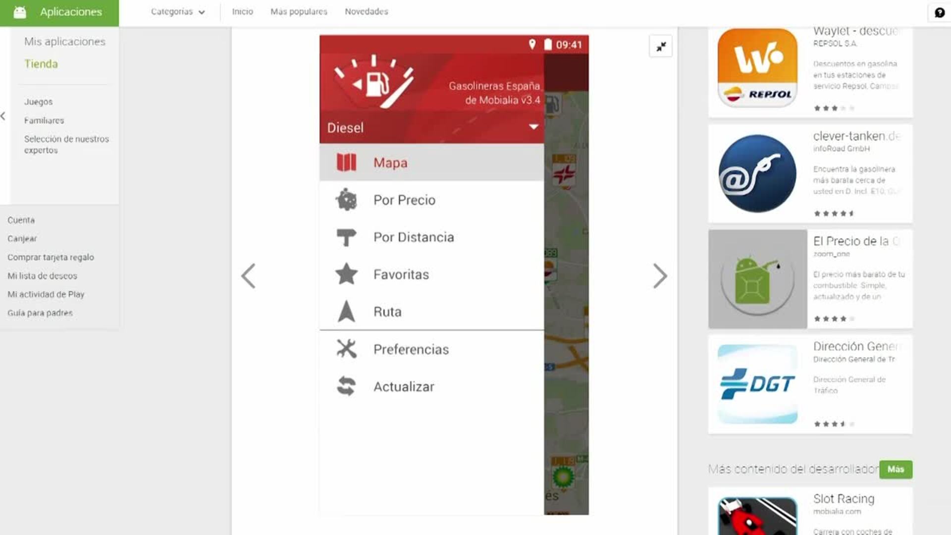 Google Maps ya muestra el precio de la gasolina en España