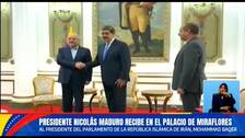Maduro recibe en Caracas al jefe del Parlamento de Irán para consolidar la cooperación
