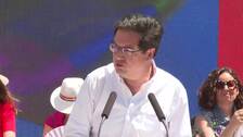 Óscar López dice que el PP ha llenado la Plaza de España de "insultos y odio"