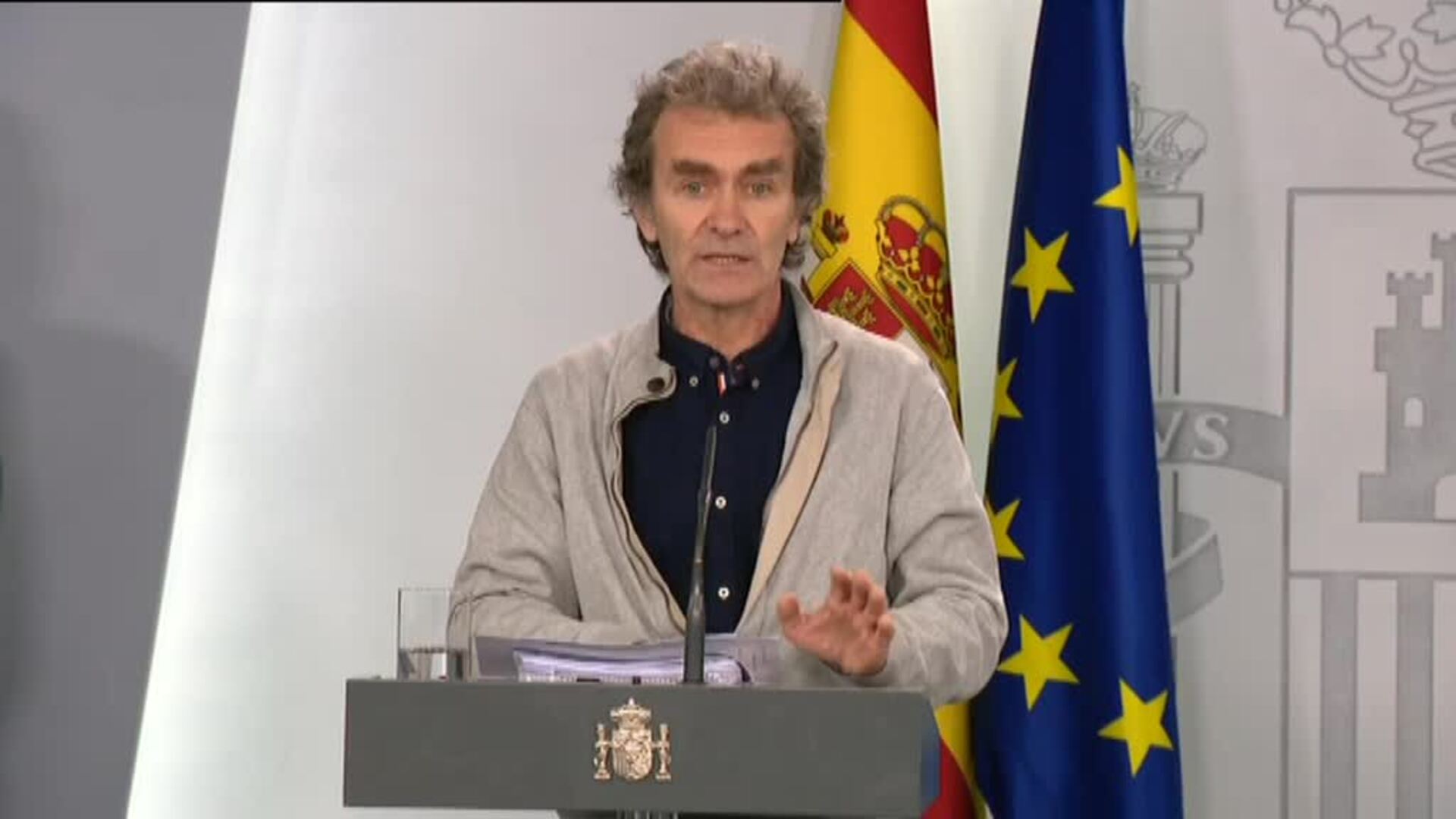 Fernando Simón durante la rueda de prensa