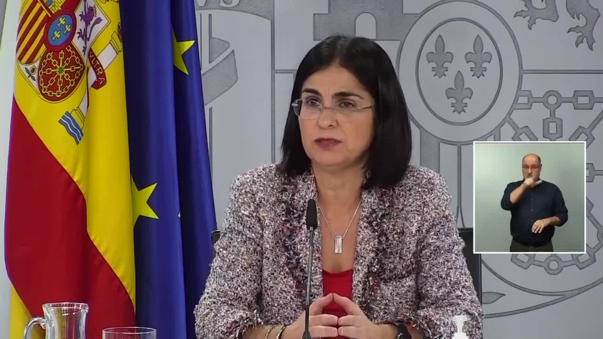 Darias: Hay &quot;una aminoración importante&quot; de las bajas laborales por Covid