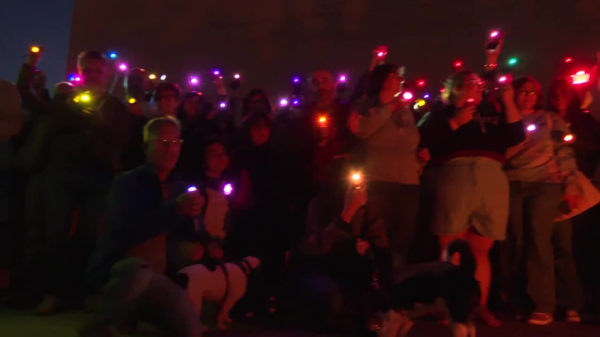 Cerca de 200 personas poner color LGTBI al edificio de las Cortes