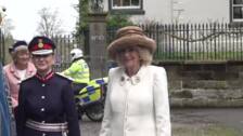 La reina Camila del Reino Unido acude a la misa de Jueves Santo en Worcester