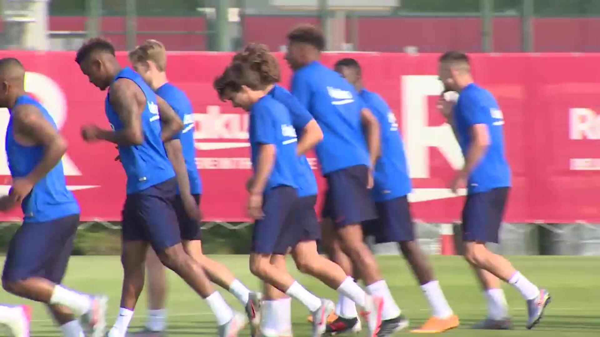 Griezmann realiza su primer entrenamiento con el Barça