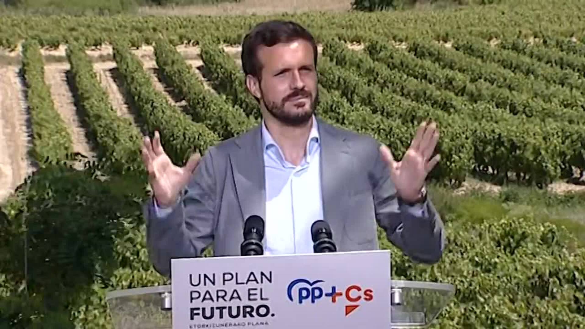 Casado sostiene que Sánchez &quot;va a freír a impuestos&quot; a la ciudadanía