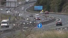 Poco tráfico en las carreteras de Bizkaia el último día del puente de la Constitución